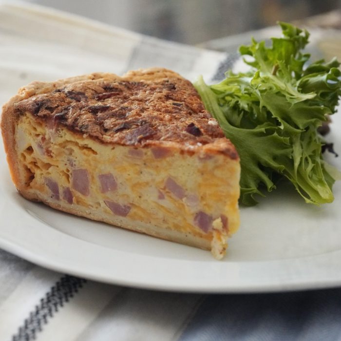 Ham & Cheddar Cheese Quiche