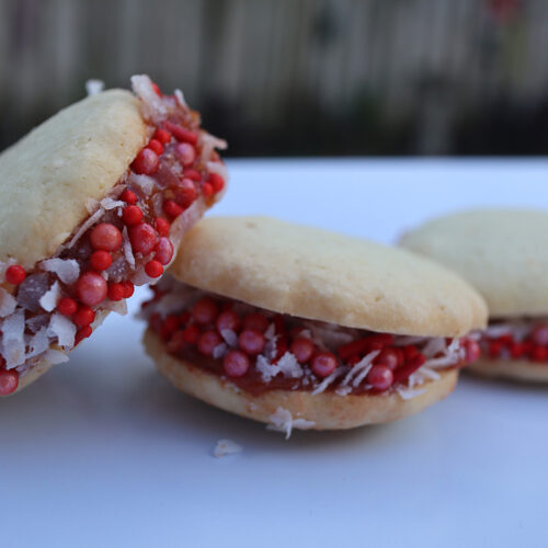 Dulce de Leche & Guava Alfajores Cookies